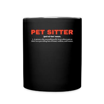 Pet Sitter Definition Shirt Geschenk - Tasse einfarbig - Schwarz - Vorne