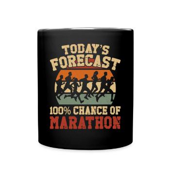 Running Runner Half Marathon - Tasse einfarbig - Schwarz - Vorne