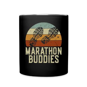 Running Runner Half Marathon - Tasse einfarbig - Schwarz - Vorne