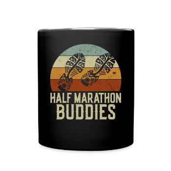 Running Runner Half Marathon - Tasse einfarbig - Schwarz - Vorne
