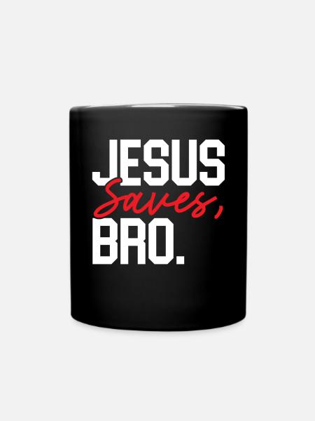 Jésus sauve frère religieux pasteur chrétien - Mug uni - noir