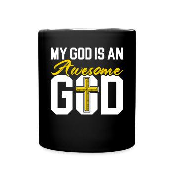 Mon Dieu est un Dieu Génial Pasteur Chrétien - Mug uni - noir - Devant