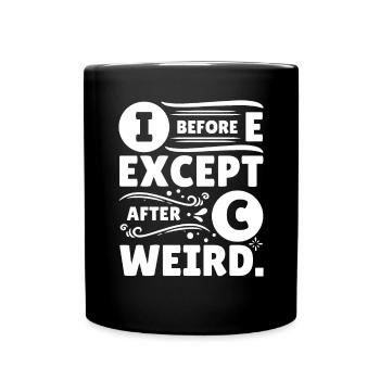 Grammar Police English Writing Teacher Apostrophe - Full Colour Mug - black - Front