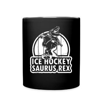 Ice Hockey Dinosaur Ice Hockey Saurus Rex - Ice Ho - Tasse einfarbig - Schwarz - Vorne