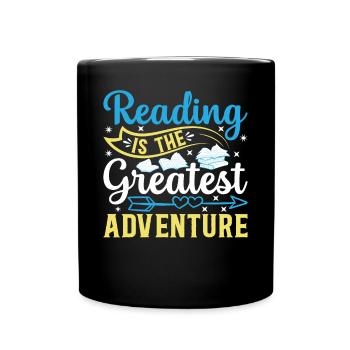 La lecture de bibliothécaire est la plus grande aventure B - Mug uni - noir - Devant