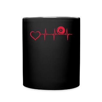 Billard Billard Heartbeat Heart - Billia Billia à 8 balles - Mug uni - noir - Devant