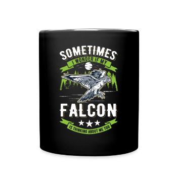 Falcon Gift Falcon Breeding Falcon Breeder Falconer - Full Colour Mug - black - Front
