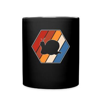 Snail Retro - Full Colour Mug - black - Front