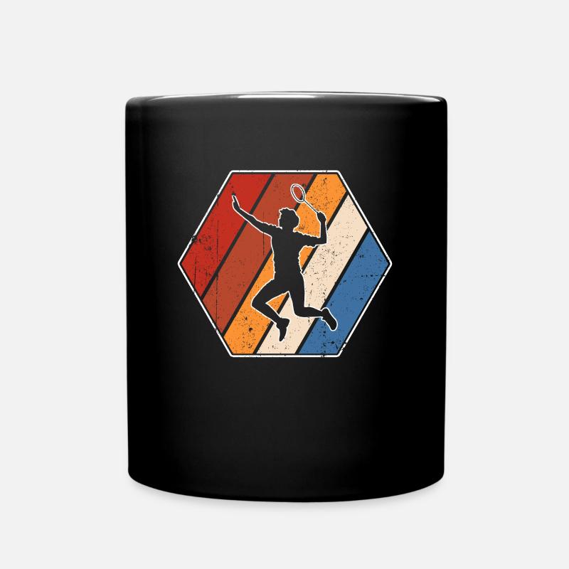 Badminton Retro - Tasse einfarbig - Schwarz