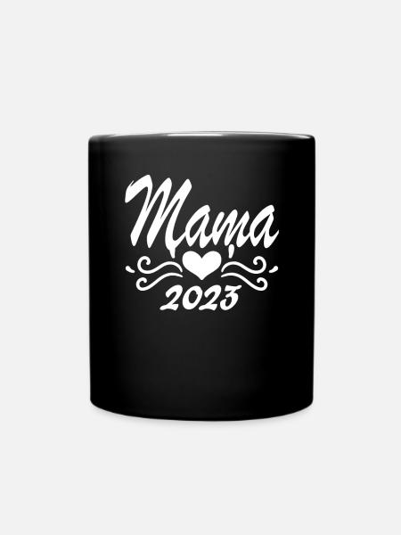 Mom 2023 Mother Pregnancy Gift - Full Colour Mug - black