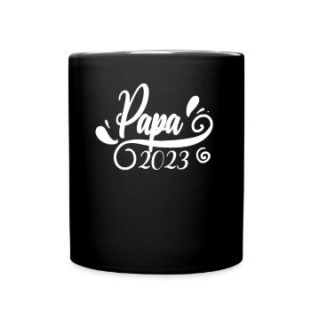 Vater 2023 - Papa 2023 Geschenk - Tasse einfarbig - Schwarz - Vorne