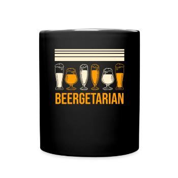 Biertrinker Bierbrauer - Tasse einfarbig - Schwarz - Vorne