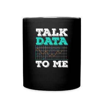 USA Computer Statistik Sprich Daten zu mir - Tasse einfarbig - Schwarz - Vorne