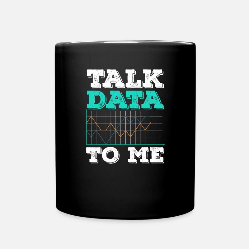 USA Computer Statistik Sprich Daten zu mir - Tasse einfarbig - Schwarz