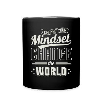 Change your attitude, change the world - Full Colour Mug - black - Front