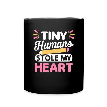 First day of school preschool teacher - Full Colour Mug - black - Front