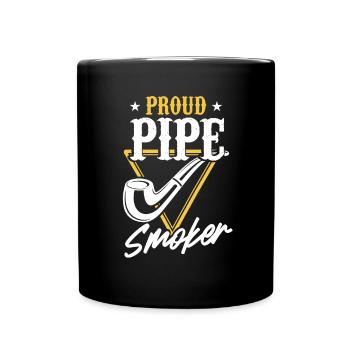 Fumer de la fumée de cigare - Mug uni - noir - Devant