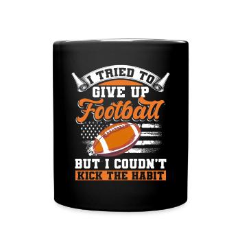 Citation de football - Mug uni - noir - Devant