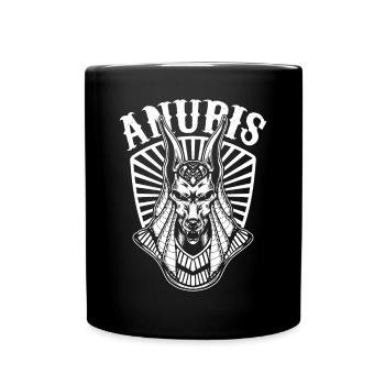 Anubis Égypte Dieu des Morts Egyptologue Pyramides Souv - Mug uni - noir - Devant