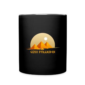 Pyramides de Gizeh Anubis Egypte Souvenir Egypte - Mug uni - noir - Devant