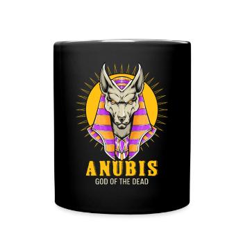 Anubis Soleil Dieu des Pyramides Mortes Égypte Souv - Mug uni - noir - Devant