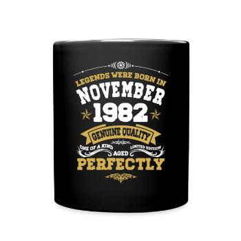 Born November 1982 Birthday Gift - Full Colour Mug - black - Front