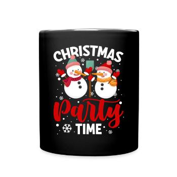 Bonhomme de neige-Noël-Flocon de neige Sankt-Weihn - Mug uni - noir - Devant