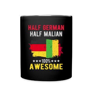 Half German half Malians - Full Colour Mug - black - Front