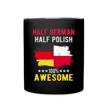 Halb Deutsch Halb Singapurer - Tasse einfarbig - Schwarz - Vorne