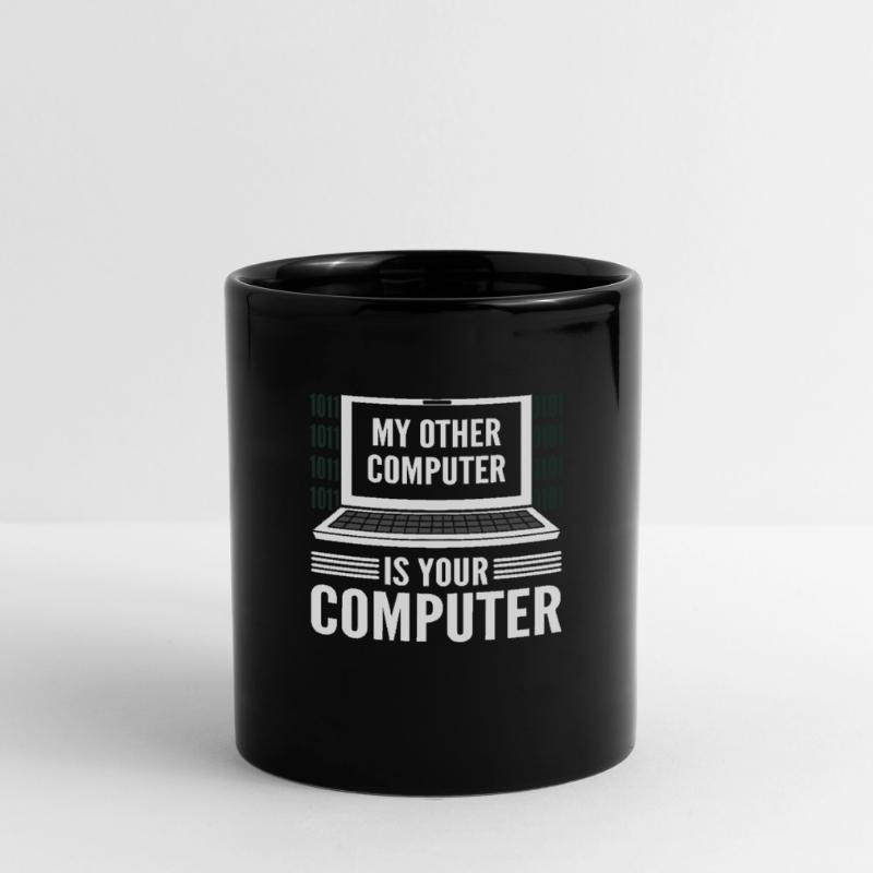 My other computer is your computer. White Hat Full Colour Mug