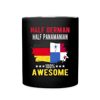 Half German half Panamania - Full Colour Mug - black - Front