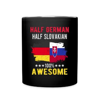 Halb Deutsch Halb Slowake - Tasse einfarbig - Schwarz - Vorne