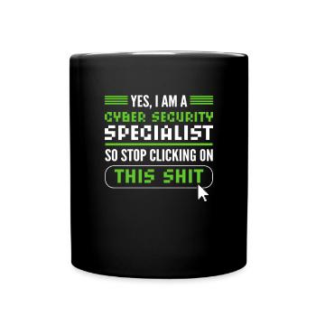 White Hat Hacker. Cyber warriors. - Full Colour Mug - black - Front