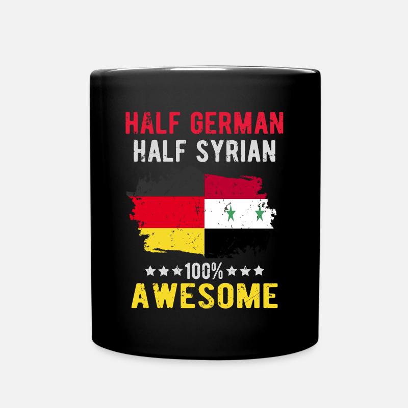 Halb Deutsch Halb Syrier - Tasse einfarbig - Schwarz