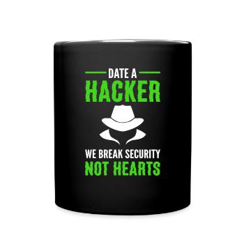 White Hat Hacker. Cyber warriors. - Full Colour Mug - black - Front