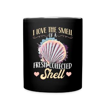 J’aime l’odeur d’un coquillage frais - Mug uni - noir - Devant