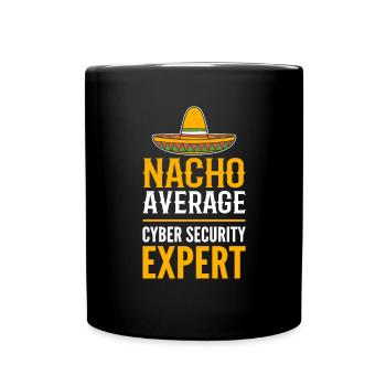 White Hat Hacker. Nacho Average Cyber Security - Full Colour Mug - black - Front
