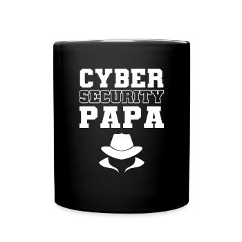 Cyber Security Dad. White Hat Hacker Cyber - Full Colour Mug - black - Front