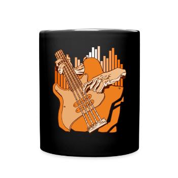Bassgitarrist Bassist String Instrument Musik - Tasse einfarbig - Schwarz - Vorne
