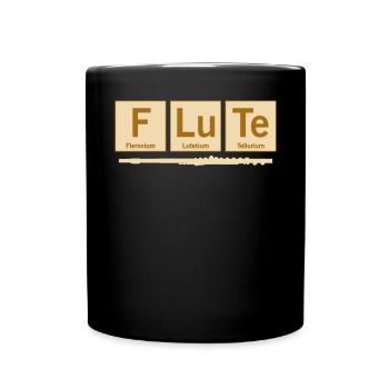 Periodisches System der Elemente Flöte Musiker Mus - Tasse einfarbig - Schwarz - Vorne