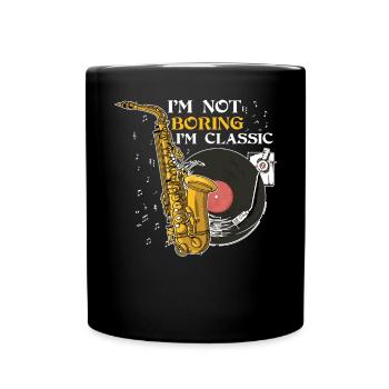 Vintage Clarinet Musician Marching Band - Tasse einfarbig - Schwarz - Vorne