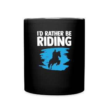Riding Horse Riding Farm Rider Gift - Full Colour Mug - black - Front