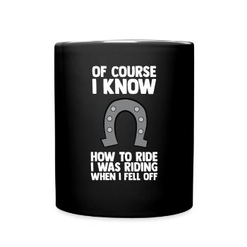 Riding Horse Riding Farm Rider Gift - Full Colour Mug - black - Front