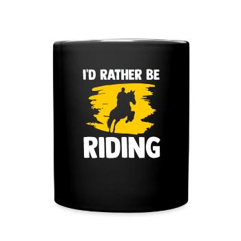 Riding Horse Riding Farm Rider Gift - Full Colour Mug - black - Front