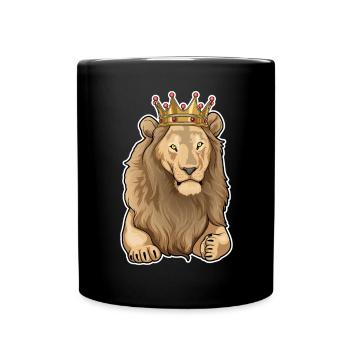 Couronne de Lion - Mug uni - noir - Devant