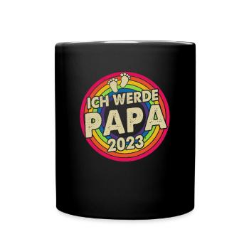 Ich Werde Papa 2023 - Tasse einfarbig - Schwarz - Vorne