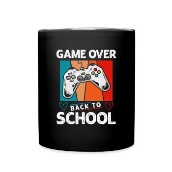 Schulkind Schulstart Game Over Erster Schultag - Tasse einfarbig - Schwarz - Vorne