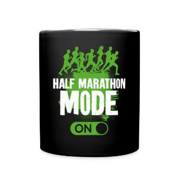 Running Runner Half Marathon - Tasse einfarbig - Schwarz - Vorne