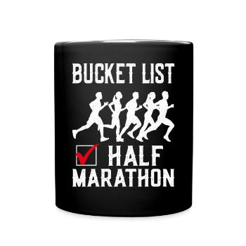 Running Runner Half Marathon - Tasse einfarbig - Schwarz - Vorne