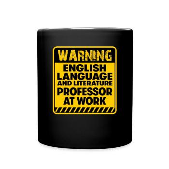 Professeur de langue et littérature anglaise au travail - Mug uni - noir - Devant